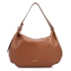 Bolsa Hobo Média Couro Marrom Claro Pingente Lateral - imagem 1
