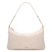 Bolsa Hobo Média Couro Off White Argolas Douradas Laterais - imagem 1