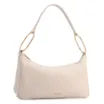 Bolsa Hobo Média Couro Off White Argolas Douradas Laterais - imagem 2