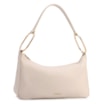 Bolsa Hobo Média Couro Off White Argolas Douradas Laterais - imagem 2