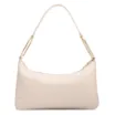 Bolsa Hobo Média Couro Off White Argolas Douradas Laterais - imagem 4