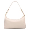 Bolsa Hobo Média Couro Off White Argolas Douradas Laterais - imagem 3