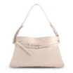 Bolsa Hobo Média Couro Off White Tiras Frontais Pedras - imagem 3