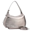 Bolsa Hobo Média Couro Prata Pingente Lateral - imagem 2