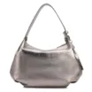 Bolsa Hobo Média Couro Prata Pingente Lateral - imagem 3