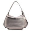Bolsa Hobo Média Couro Prata Pingente Lateral - imagem 3