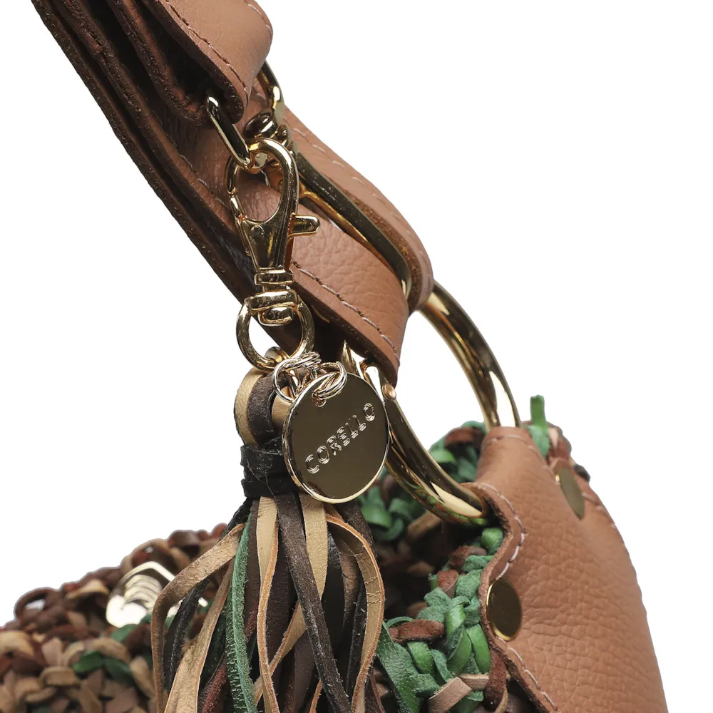 Bolsa Hobo Oliva/Marrom/Bege - imagem 5