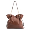 Bolsa Hobo Patchwork Couro Marrom/Patchwork Colorido - imagem 4