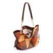 Bolsa Hobo Patchwork Couro Marrom/Patchwork Colorido - imagem 5