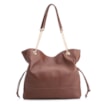Bolsa Hobo Patchwork Couro Marrom/Patchwork Marrom - imagem 4