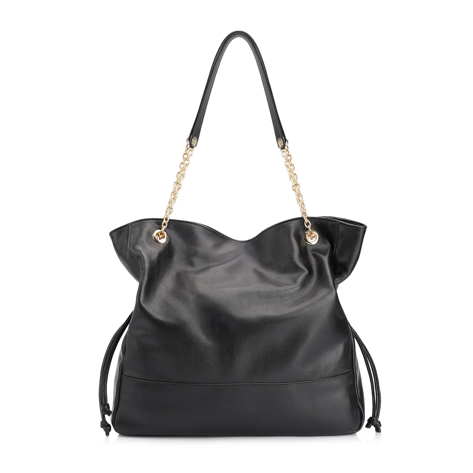 Bolsa Hobo Patchwork Couro Preto/Patchwork Preto