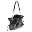 Bolsa Hobo Patchwork Couro Preto/Patchwork Preto - imagem 5