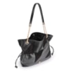 Bolsa Hobo Patchwork Couro Preto/Patchwork Preto - imagem 5