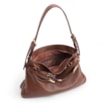 Bolsa Hobo Pequena Couro Marrom Bucket Pedras - imagem 4
