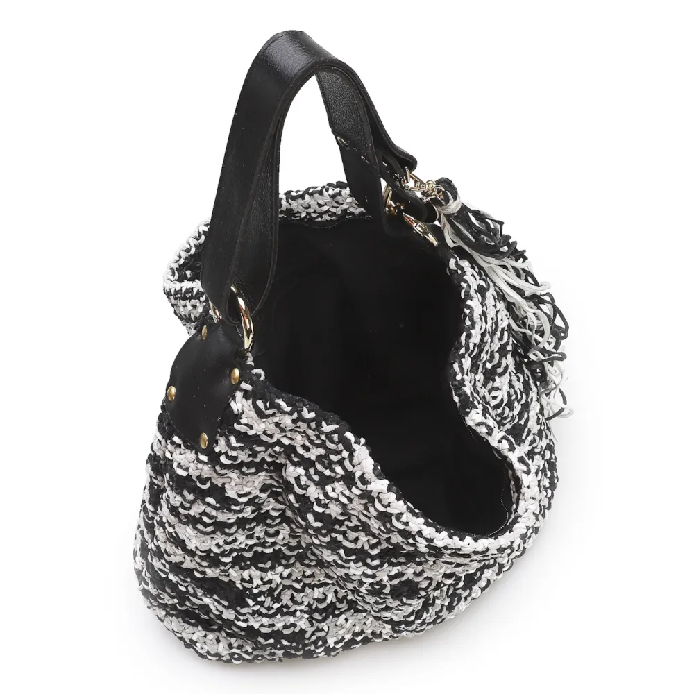 Bolsa Hobo Preto/Branco - imagem 4