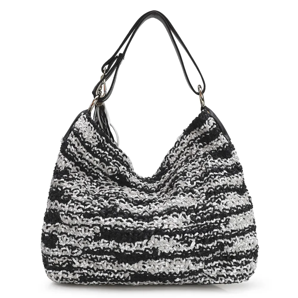 Bolsa Hobo Preto/Branco - imagem 3