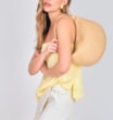 Bolsa Hobo Tressê Couro Amarelo - imagem 2