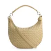 Bolsa Hobo Tressê Couro Amarelo - imagem 1