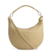 Bolsa Hobo Tressê Couro Amarelo - imagem 1