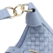Bolsa Hobo Tressê Couro Azul - imagem 5