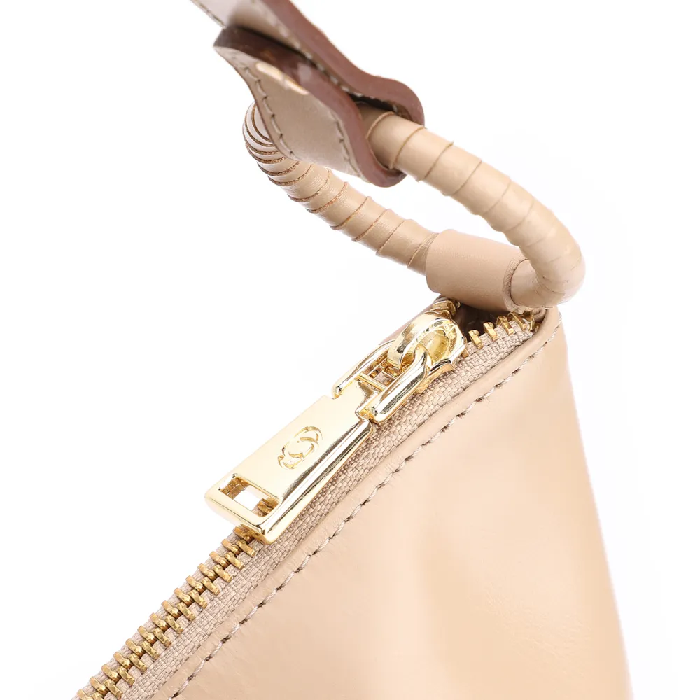 Bolsa Hobo Tressê Couro Bege - imagem 5