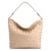 Bolsa Hobo Tressê Couro Bege - imagem 1