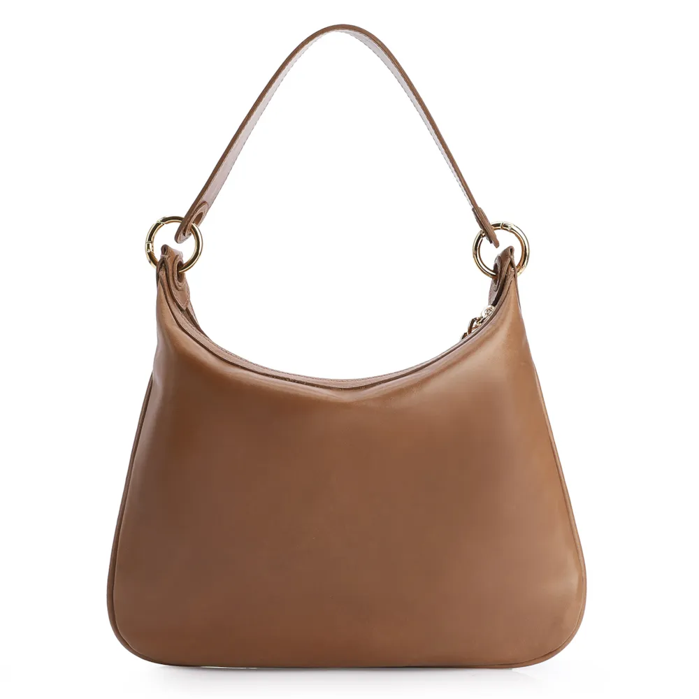 Bolsa Hobo Tressê Couro Marrom - imagem 3