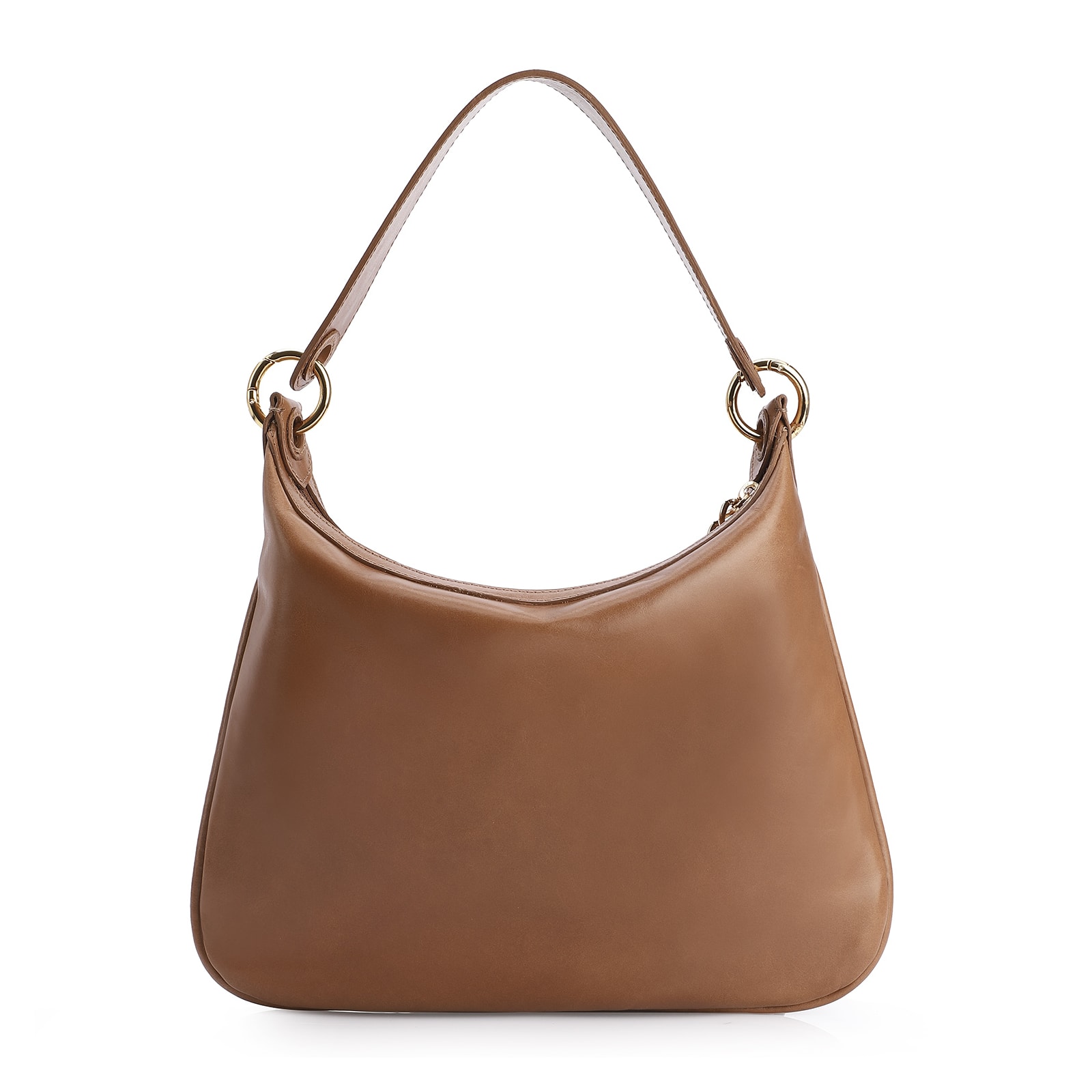 Bolsa Hobo Tressê Couro Marrom