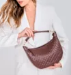 Bolsa Hobo Tressê Couro Marrom - imagem 2