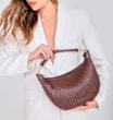 Bolsa Hobo Tressê Couro Marrom - imagem 2