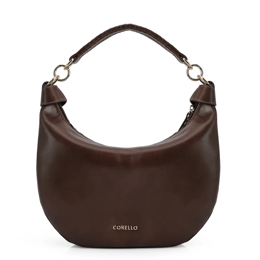 Bolsa Hobo Tressê Couro Marrom - imagem 4