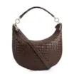 Bolsa Hobo Tressê Couro Marrom - imagem 1