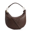 Bolsa Hobo Tressê Couro Marrom - imagem 1