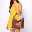 Bolsa Hobo Tressê Couro Marrom - imagem 2