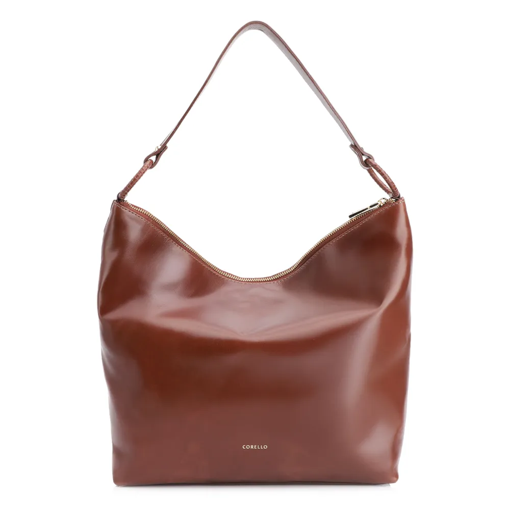 Bolsa Hobo Tressê Couro Marrom - imagem 4