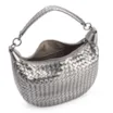 Bolsa Hobo Tressê Couro Prata - imagem 4