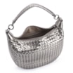 Bolsa Hobo Tressê Couro Prata - imagem 4