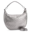 Bolsa Hobo Tressê Couro Prata - imagem 2