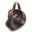 Bolsa Hobo Trico Caramelo/Amora/Azul Pacifico - imagem 4