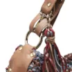 Bolsa Hobo Trico Caramelo/Amora/Azul Pacifico - imagem 5