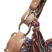 Bolsa Hobo Trico Caramelo/Amora/Azul Pacifico - imagem 5
