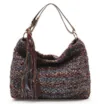 Bolsa Hobo Trico Caramelo/Amora/Azul Pacifico - imagem 1