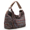 Bolsa Hobo Trico Caramelo/Amora/Azul Pacifico - imagem 2