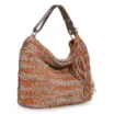 Bolsa Hobo Tricô Laranja Mescla - imagem 2