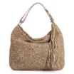 Bolsa Hobo Tricô Marrom Claro - imagem 1