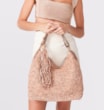 Bolsa Hobo Tricô Marrom Claro - imagem 2