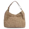 Bolsa Hobo Tricô Marrom Claro - imagem 4