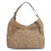 Bolsa Hobo Tricô Marrom Claro - imagem 4