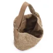 Bolsa Hobo Tricô Marrom Claro - imagem 5