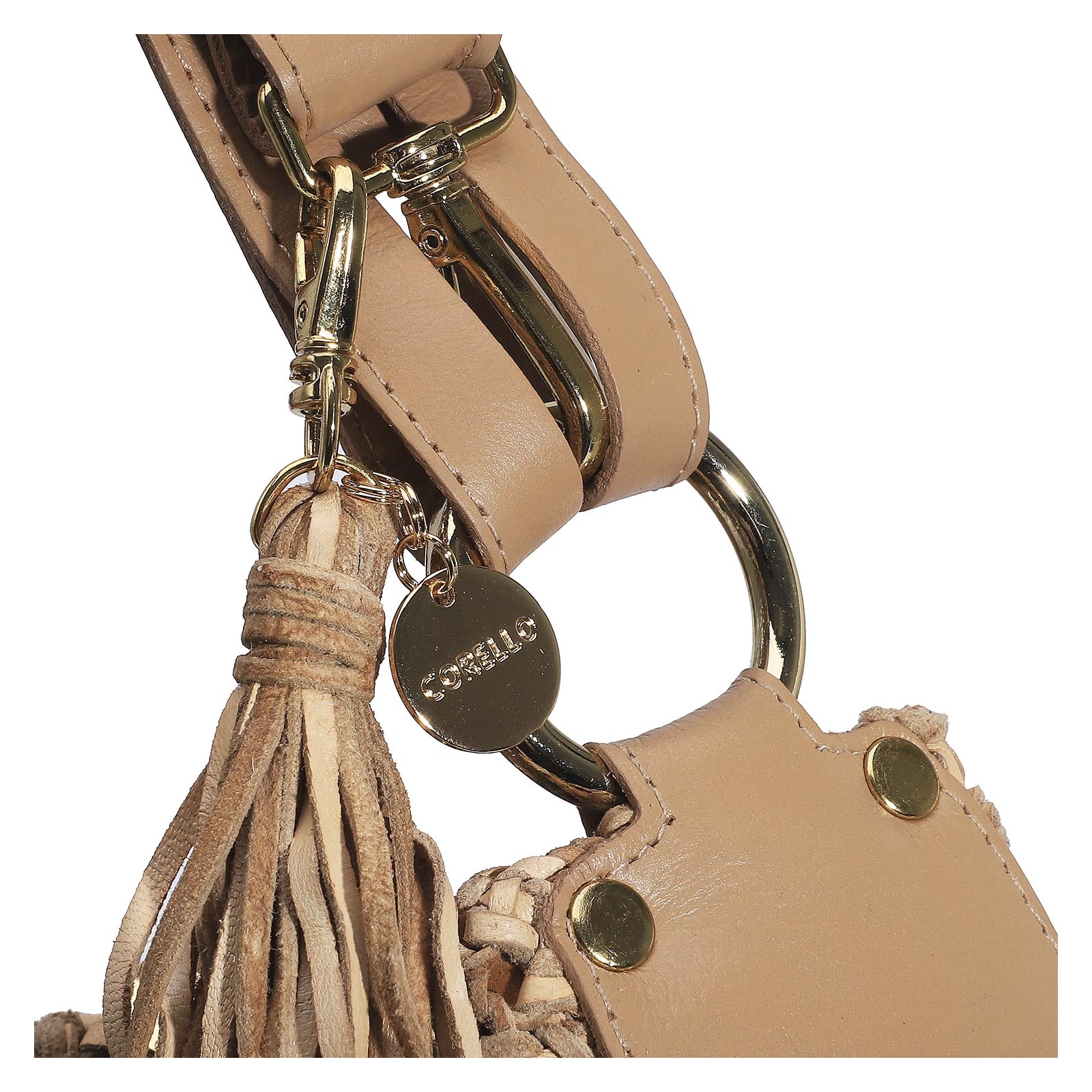 Bolsa Hobo Tricô Marrom Claro